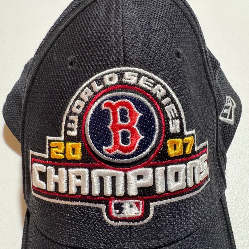 New Era Boston Red Sox 2007 World Series Champions Hat MLB Clubhouse Cap Black